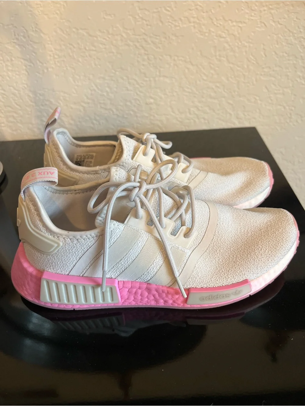 adidas Women's Cream and Pink Athletic Sneakers